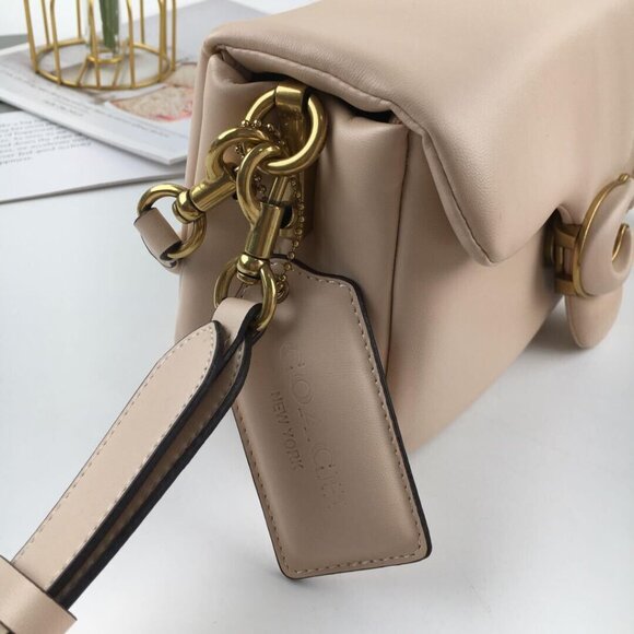 COACH Pillow Tabby 26 Crossbody Shoulder Bag Ivory Brass Leather C0772 OUTLET - Picture 6 of 9